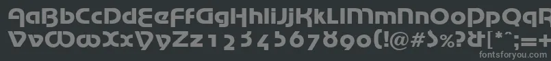 MarinaRegularDb-fontti – harmaat kirjasimet mustalla taustalla