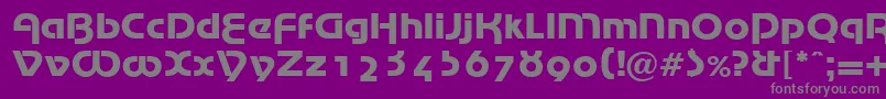 MarinaRegularDb-Schriftart – Graue Schriften auf violettem Hintergrund