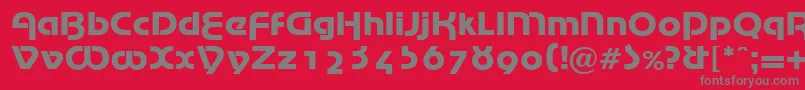 フォントMarinaRegularDb – 赤い背景に灰色の文字