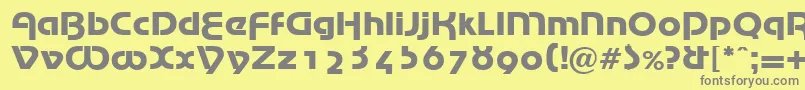 Шрифт MarinaRegularDb – серые шрифты на жёлтом фоне