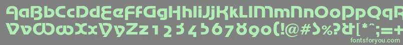 MarinaRegularDb Font – Green Fonts on Gray Background