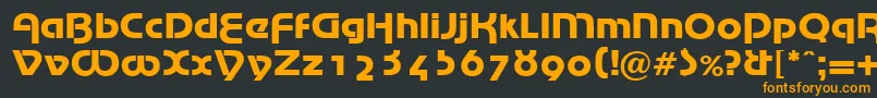 Шрифт MarinaRegularDb – оранжевые шрифты на чёрном фоне