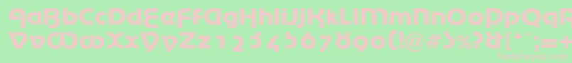 MarinaRegularDb Font – Pink Fonts on Green Background