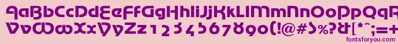 MarinaRegularDb Font – Purple Fonts on Pink Background