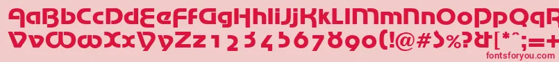 Шрифт MarinaRegularDb – красные шрифты на розовом фоне