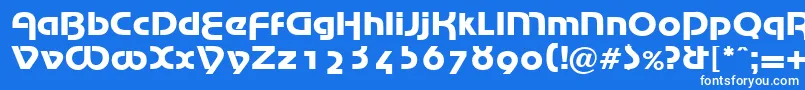 MarinaRegularDb Font – White Fonts on Blue Background