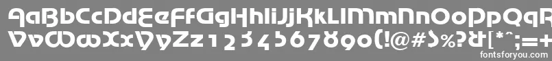 MarinaRegularDb-fontti – valkoiset fontit harmaalla taustalla