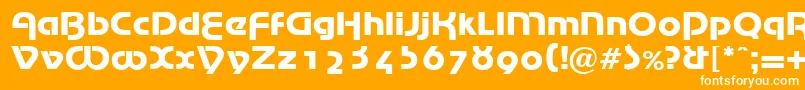MarinaRegularDb Font – White Fonts on Orange Background