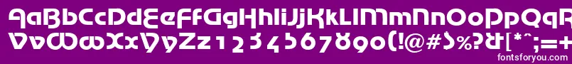Шрифт MarinaRegularDb – белые шрифты на фиолетовом фоне