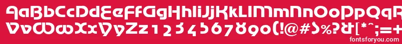 MarinaRegularDb Font – White Fonts on Red Background