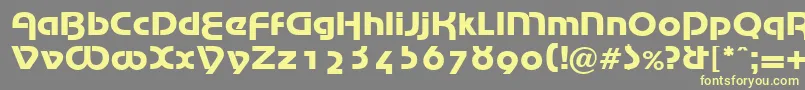 MarinaRegularDb Font – Yellow Fonts on Gray Background