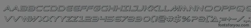 フォントPromethean3Dital – 黒い文字の灰色の背景