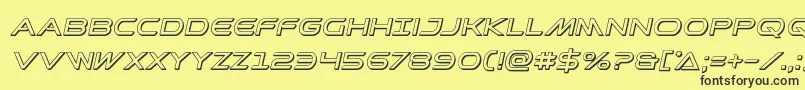 Promethean3Dital Font – Black Fonts on Yellow Background