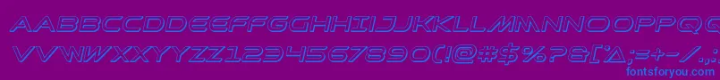 Promethean3Dital Font – Blue Fonts on Purple Background