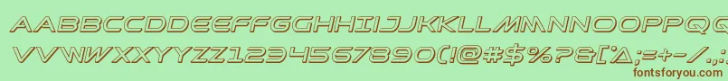 Promethean3Dital Font – Brown Fonts on Green Background