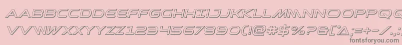 Promethean3Dital Font – Gray Fonts on Pink Background