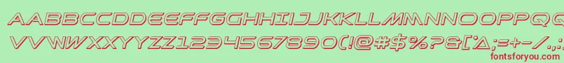 Promethean3Dital-Schriftart – Rote Schriften auf grünem Hintergrund