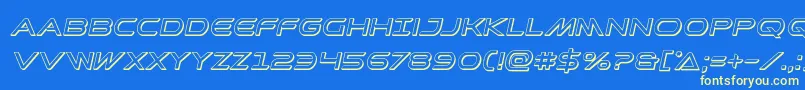 Promethean3Dital Font – Yellow Fonts on Blue Background