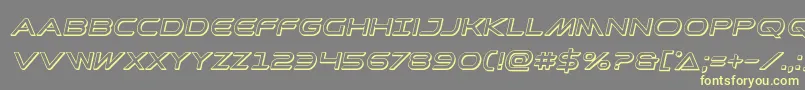 Promethean3Dital Font – Yellow Fonts on Gray Background