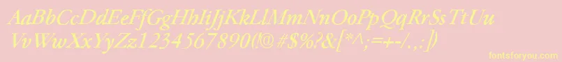 ParamountItalic Font – Yellow Fonts on Pink Background