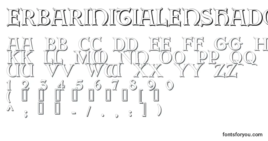 Fuente ErbarinitialenShadow - alfabeto, números, caracteres especiales