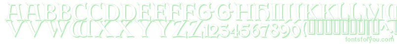 ErbarinitialenShadow Font – Green Fonts on White Background