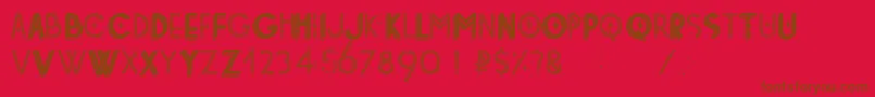 Tetradecorative Font – Brown Fonts on Red Background