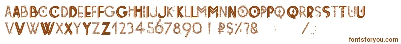 Tetradecorative Font – Brown Fonts on White Background