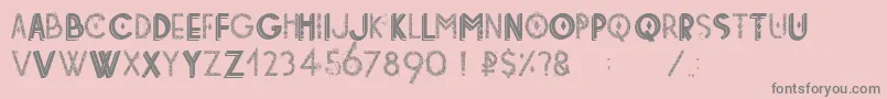 Шрифт Tetradecorative – серые шрифты на розовом фоне