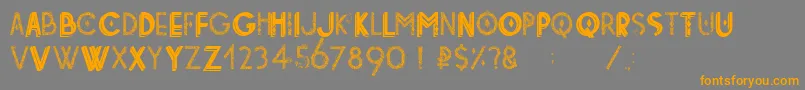 Tetradecorative Font – Orange Fonts on Gray Background