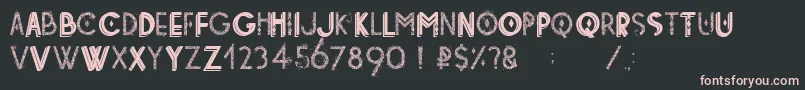 Tetradecorative Font – Pink Fonts on Black Background