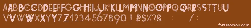 Tetradecorative Font – Pink Fonts on Brown Background