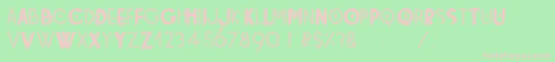 Tetradecorative Font – Pink Fonts on Green Background