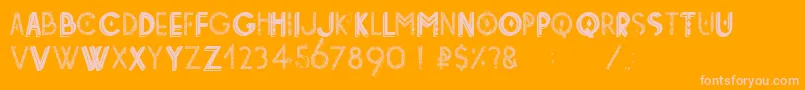 Tetradecorative Font – Pink Fonts on Orange Background