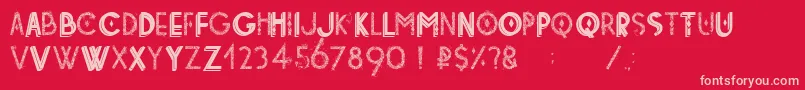 Tetradecorative Font – Pink Fonts on Red Background