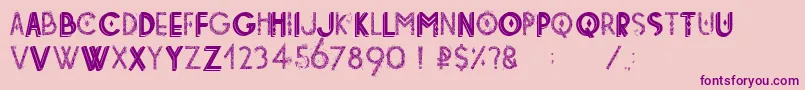 Tetradecorative Font – Purple Fonts on Pink Background
