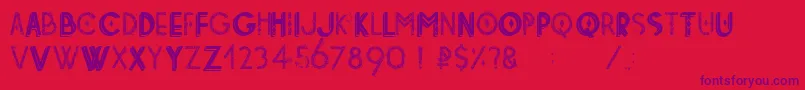 Tetradecorative Font – Purple Fonts on Red Background