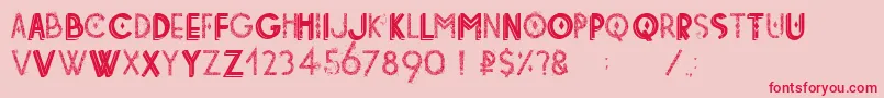 Tetradecorative Font – Red Fonts on Pink Background