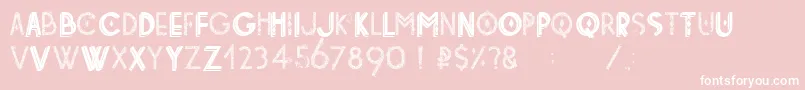 Tetradecorative Font – White Fonts on Pink Background