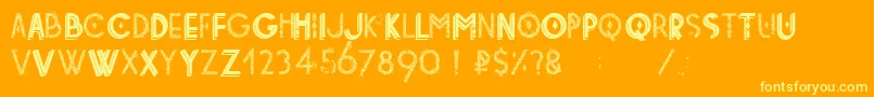 Подробнее о шрифте Tetradecorative Шрифт Tetradecorative – жёлтые шрифты на оранжевом фоне