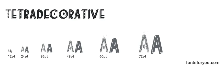 Размеры шрифта Tetradecorative