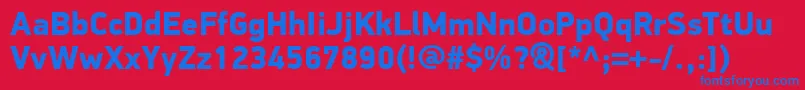 PfdindisplayproBlack Font – Blue Fonts on Red Background