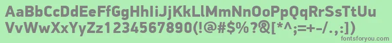 PfdindisplayproBlack Font – Gray Fonts on Green Background