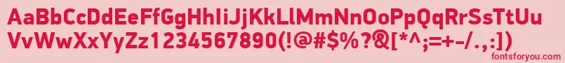 PfdindisplayproBlack Font – Red Fonts on Pink Background