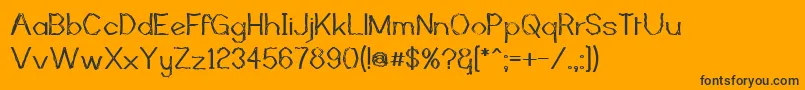 MutantBambooIi Font – Black Fonts on Orange Background