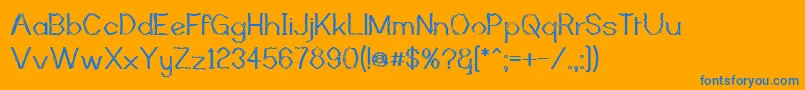 MutantBambooIi Font – Blue Fonts on Orange Background
