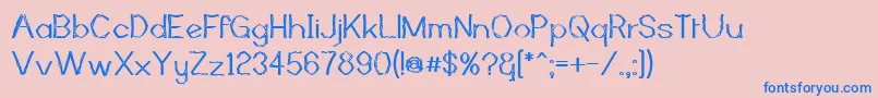 MutantBambooIi Font – Blue Fonts on Pink Background