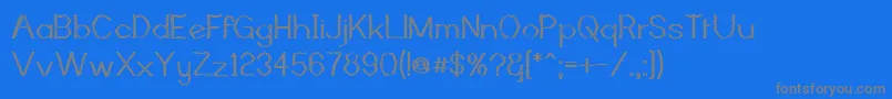MutantBambooIi-Schriftart – Graue Schriften auf blauem Hintergrund