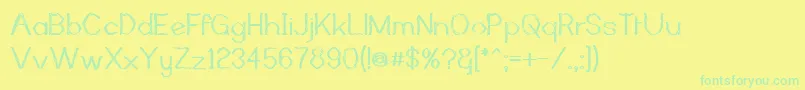 MutantBambooIi Font – Green Fonts on Yellow Background