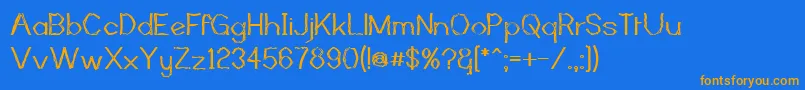 MutantBambooIi Font – Orange Fonts on Blue Background